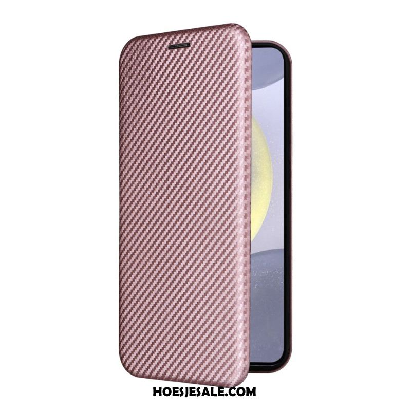 Folio-hoesje Samsung Galaxy S25 Fe Koolstofvezel
