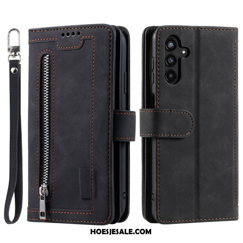 Folio-hoesje Samsung Galaxy S25 Fe Telefoonhoesje Kaarthouder En Rits