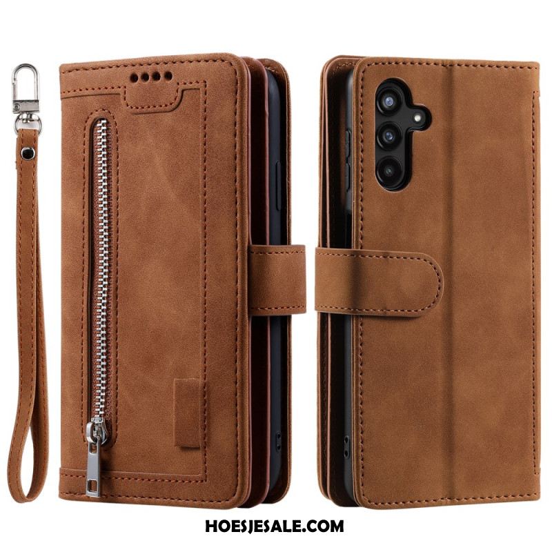 Folio-hoesje Samsung Galaxy S25 Fe Telefoonhoesje Kaarthouder En Rits