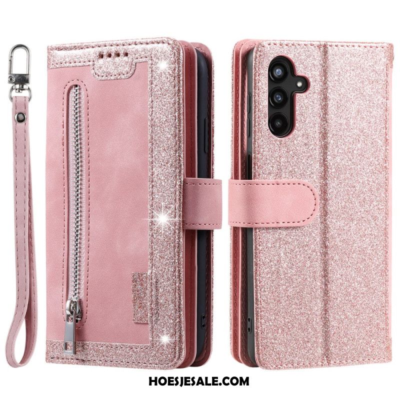 Folio-hoesje Samsung Galaxy S25 Fe Telefoonhoesje Kaarthouder En Rits