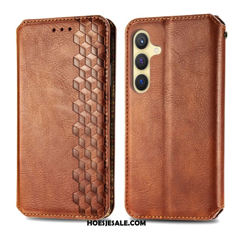 Folio-hoesje Samsung Galaxy S25 Plus 5g Fries In Suède-effect