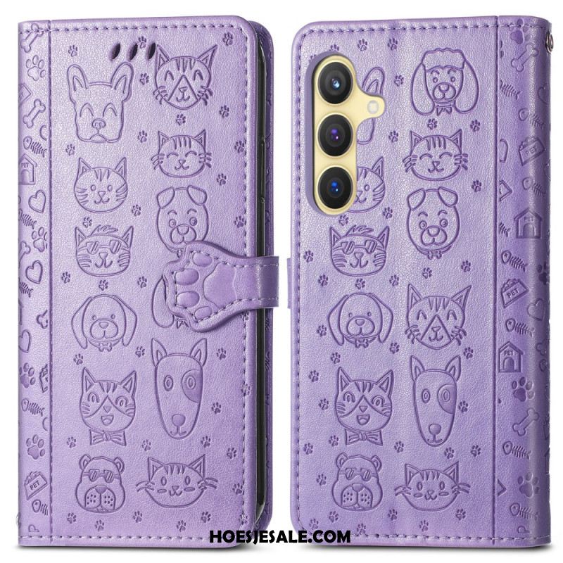 Folio-hoesje Samsung Galaxy S25 Plus 5g Telefoonhoesje Geanimeerde Dieren