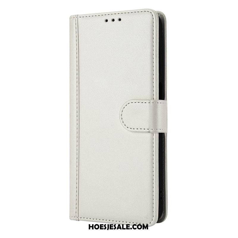 Folio-hoesje Samsung Galaxy S25 Plus 5g Telefoonhoesje Lederen Stijl Met Bandje