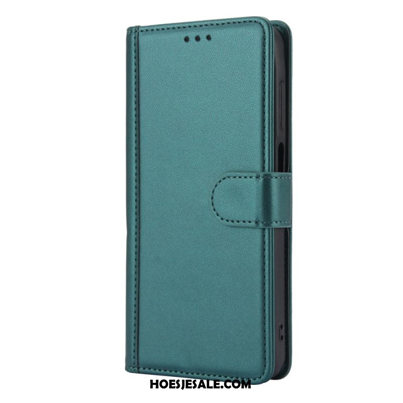 Folio-hoesje Samsung Galaxy S25 Plus 5g Telefoonhoesje Lederen Stijl Met Bandje