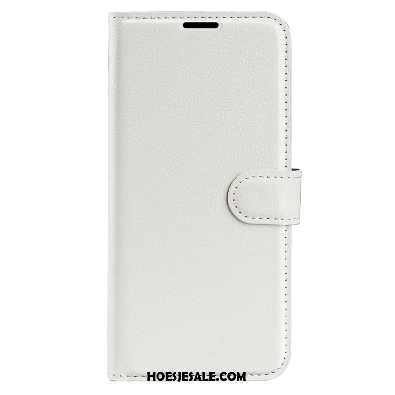 Folio-hoesje Samsung Galaxy S25 Ultra 5g Klassiek Lychee Kunstleer