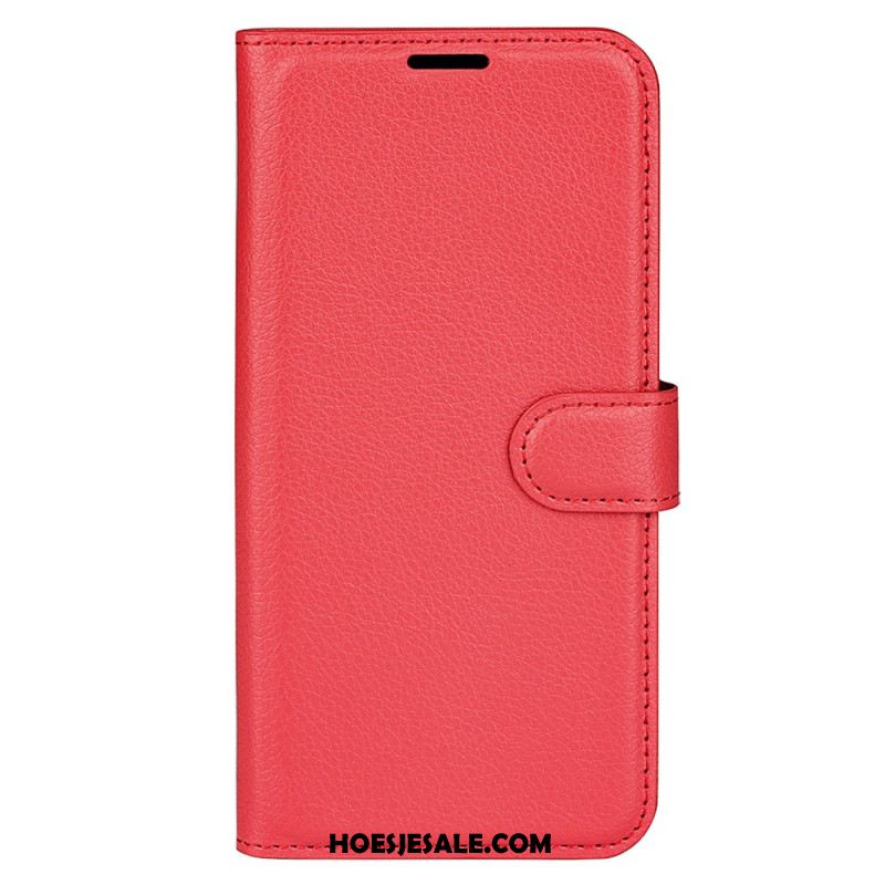 Folio-hoesje Samsung Galaxy S25 Ultra 5g Klassiek Lychee Kunstleer