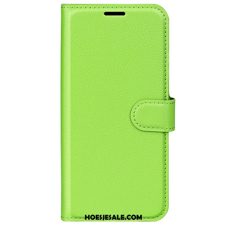 Folio-hoesje Samsung Galaxy S25 Ultra 5g Klassiek Lychee Kunstleer