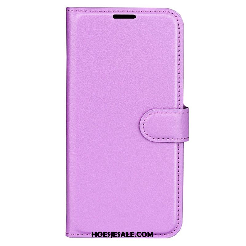 Folio-hoesje Samsung Galaxy S25 Ultra 5g Klassiek Lychee Kunstleer