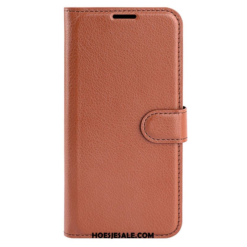 Folio-hoesje Samsung Galaxy S25 Ultra 5g Klassiek Lychee Kunstleer