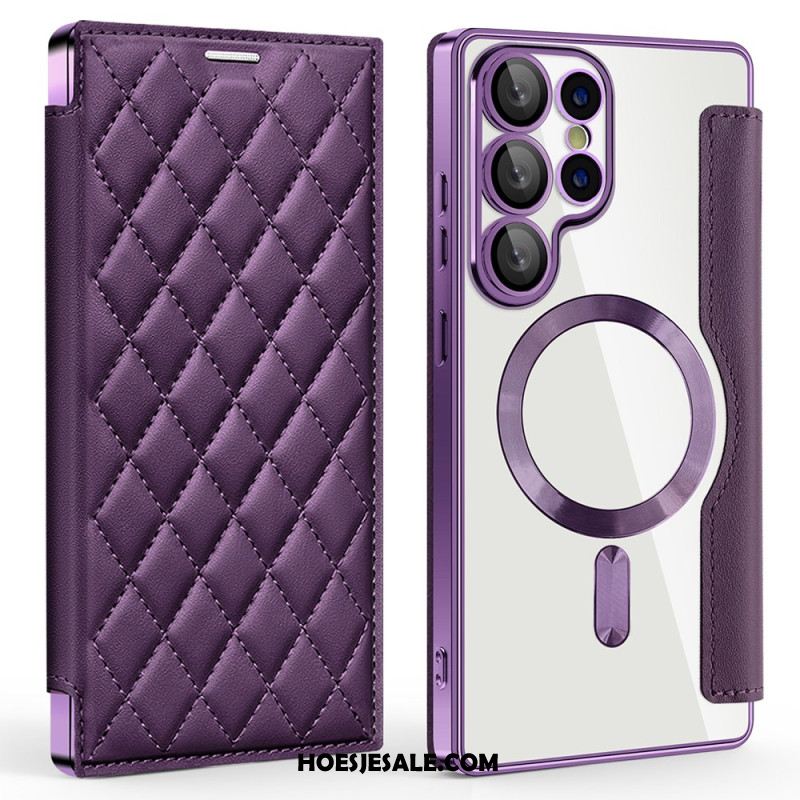 Folio-hoesje Samsung Galaxy S25 Ultra 5g Magsafe-compatibel Gewatteerd