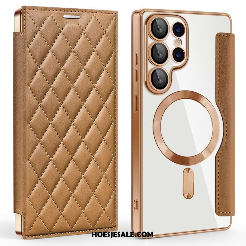 Folio-hoesje Samsung Galaxy S25 Ultra 5g Magsafe-compatibel Gewatteerd