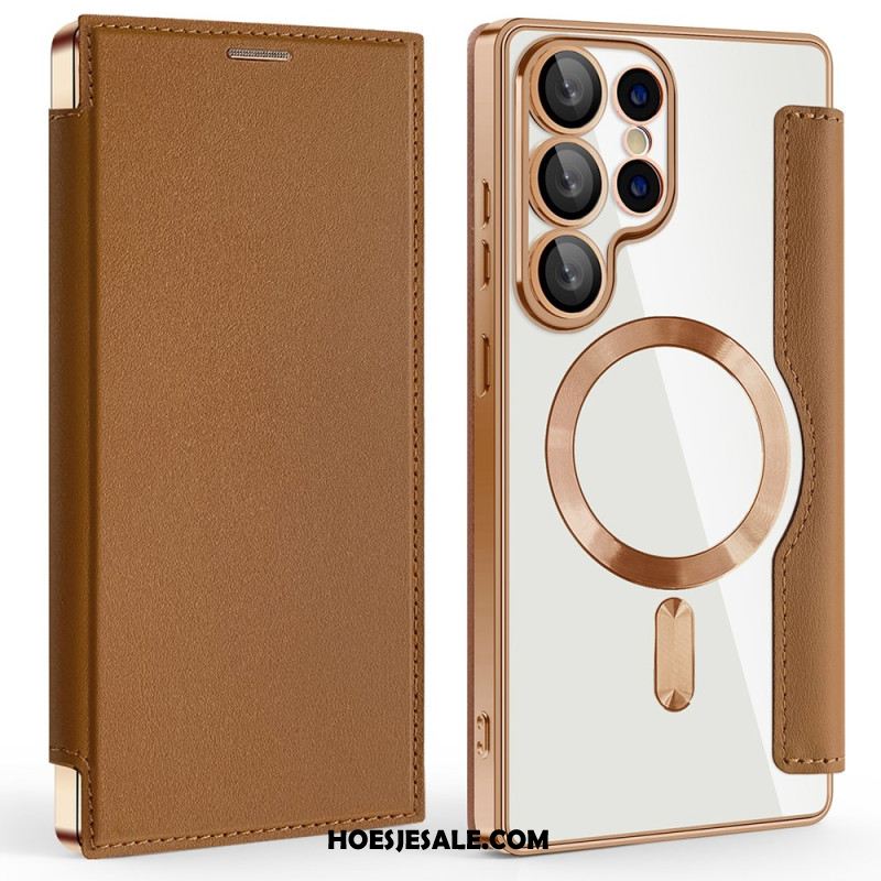 Folio-hoesje Samsung Galaxy S25 Ultra 5g Magsafe-compatibel Met Rfid-blokkering Leerlook