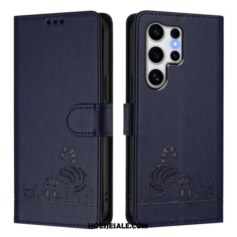 Folio-hoesje Samsung Galaxy S25 Ultra 5g Telefoonhoesje Kattenmotief