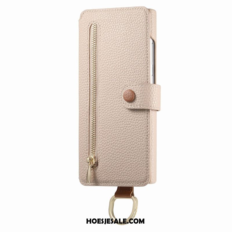 Folio-hoesje Samsung Galaxy S25 Ultra 5g Telefoonhoesje Rfid-beschermde Portemonnee Met Etui En Ringhouder