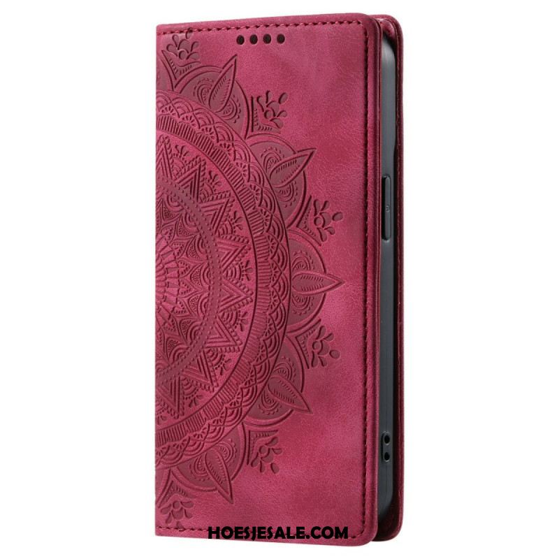 Folio-hoesje Samsung Galaxy S26 Mandala Suède-effect Bescherming Hoesje