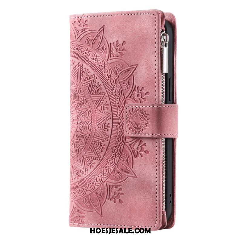 Folio-hoesje Samsung Galaxy S26 Plus Portemonnee Met Mandala Suède-effect