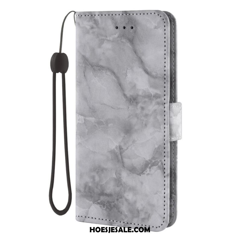 Folio-hoesje Samsung Galaxy S26 Telefoonhoesje Marmerpatroon En Dubbele Sluiting