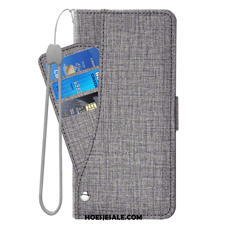Folio-hoesje Samsung Galaxy S26 Telefoonhoesje Met Denimtextuur En Draaibare Kaarthouder
