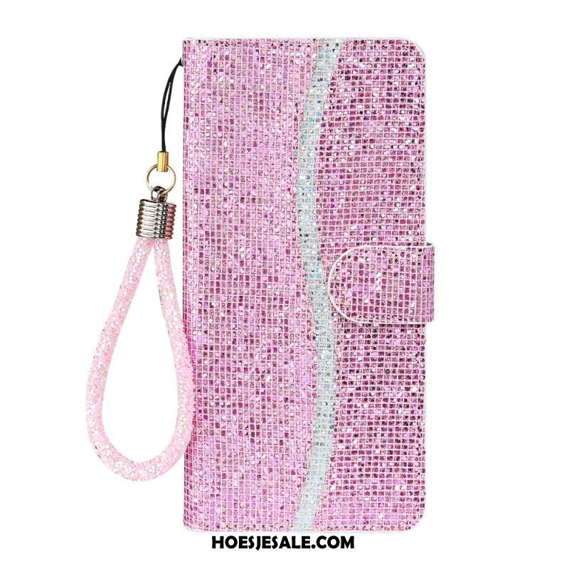 Folio-hoesje Samsung Galaxy S26 Telefoonhoesje S-design Met Pailletten