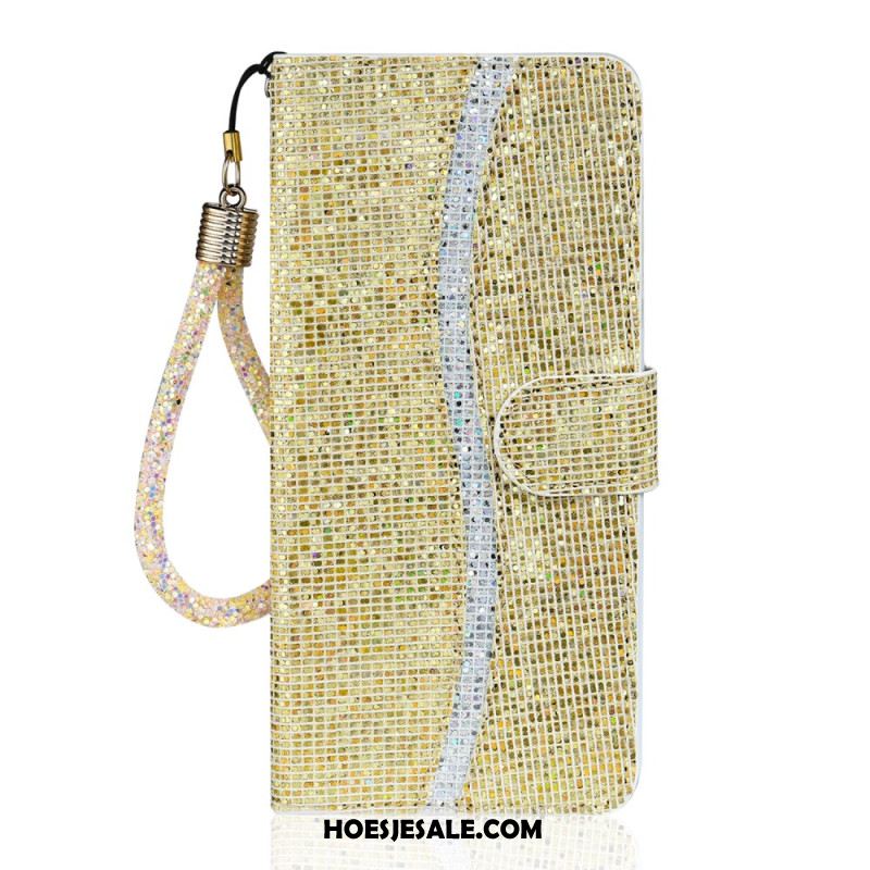 Folio-hoesje Samsung Galaxy S26 Telefoonhoesje S-design Met Pailletten