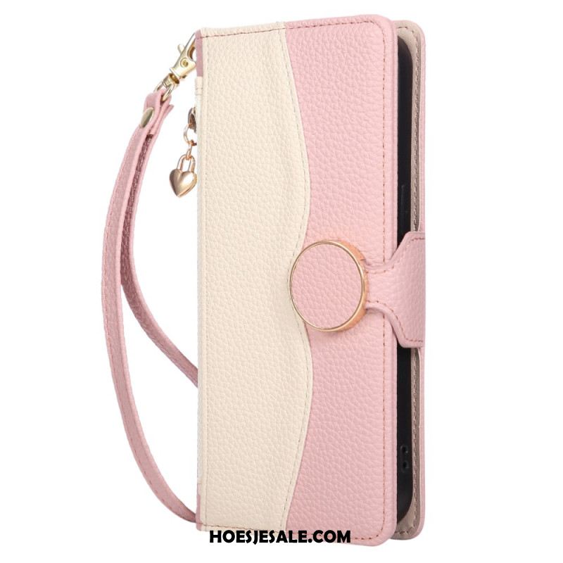 Folio-hoesje Samsung Galaxy S26 Telefoonhoesje Tweekleurige Portemonnee Met Ritssluiting