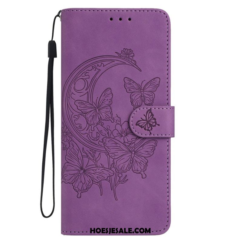 Folio-hoesje Samsung Galaxy S26 Ultra Suède Bloemenpatroon