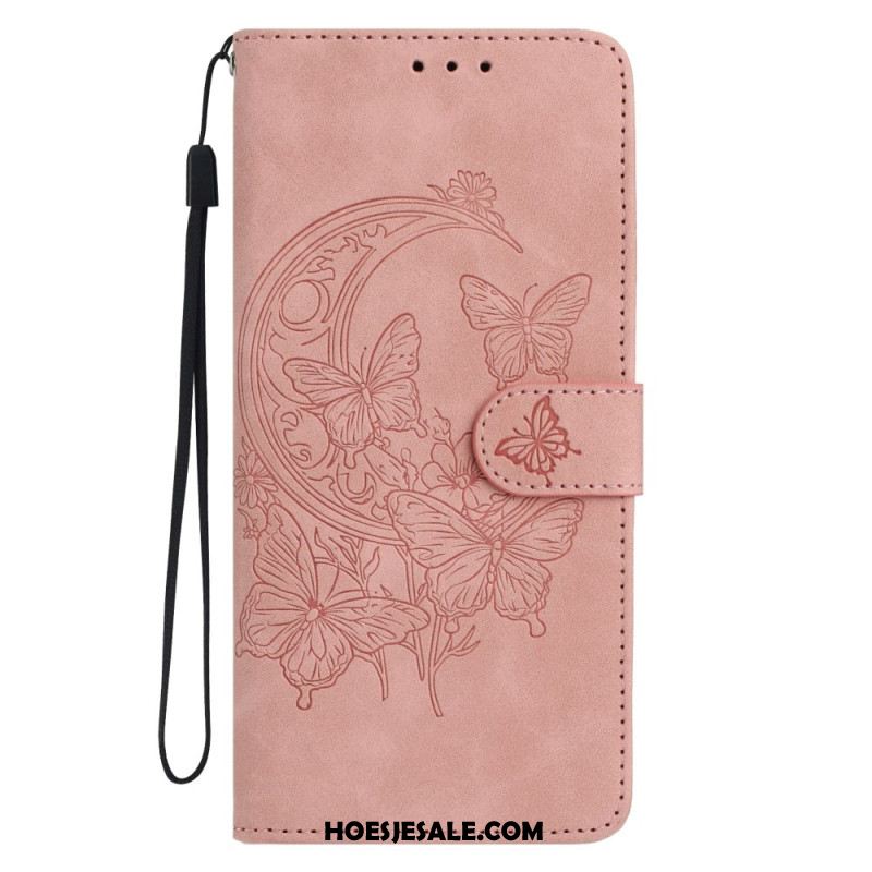 Folio-hoesje Samsung Galaxy S26 Ultra Suède Bloemenpatroon