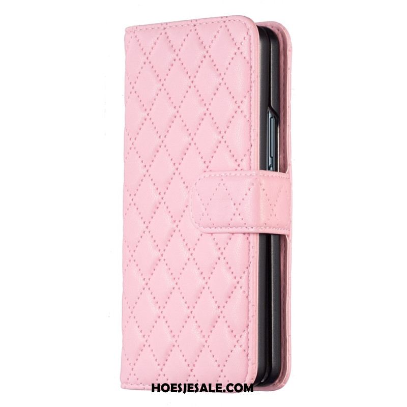 Folio-hoesje Samsung Galaxy Z Fold 5 Telefoonhoesje Klassiek Gewatteerd