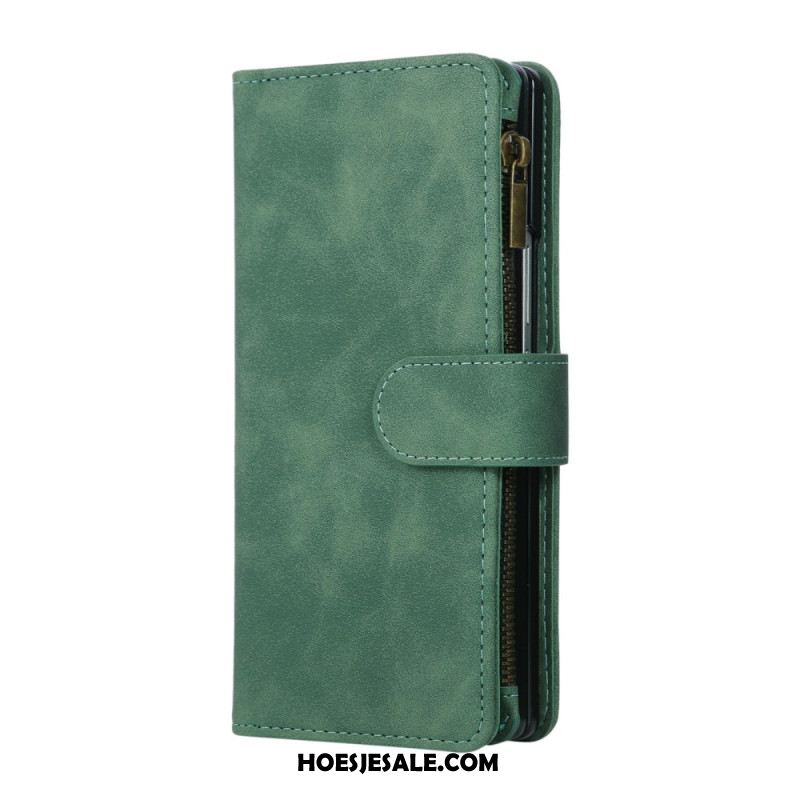 Folio-hoesje Samsung Galaxy Z Fold 7 Portemonnee Met Suède-look En Schouderband