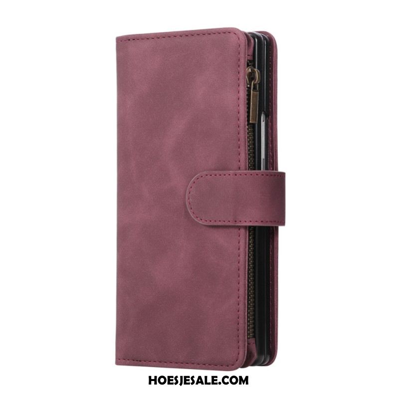 Folio-hoesje Samsung Galaxy Z Fold 7 Portemonnee Met Suède-look En Schouderband
