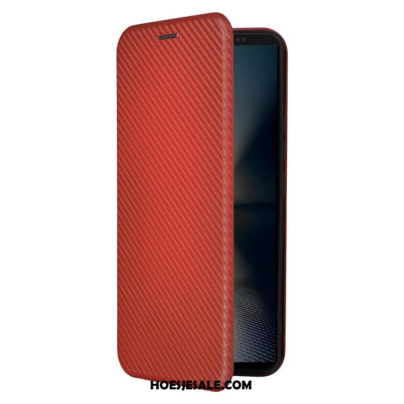 Folio-hoesje Sony Xperia 1 Vii Koolstofvezel