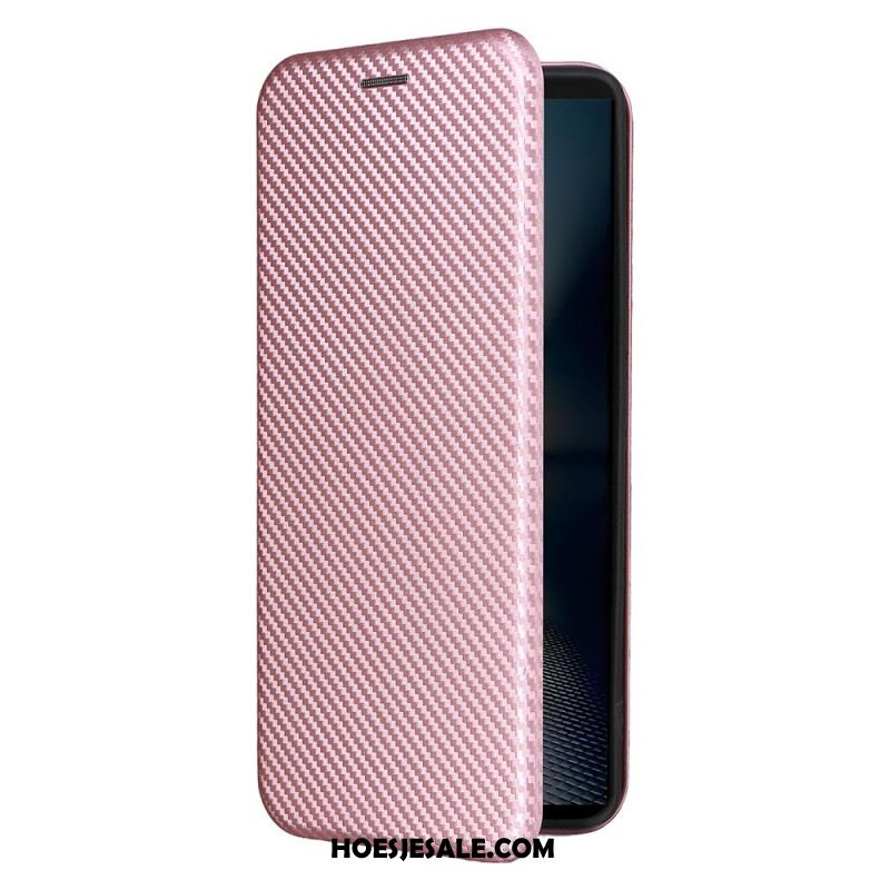 Folio-hoesje Sony Xperia 1 Vii Koolstofvezel