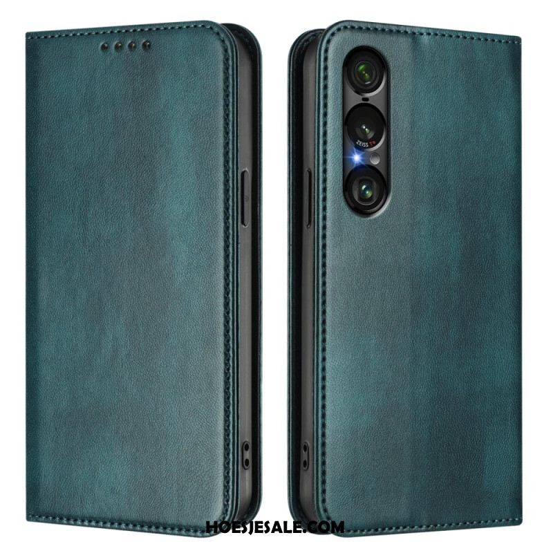 Folio-hoesje Sony Xperia 1 Vii Rfid-bescherming Retro Design
