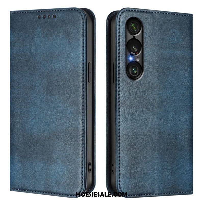 Folio-hoesje Sony Xperia 1 Vii Rfid-bescherming Retro Design