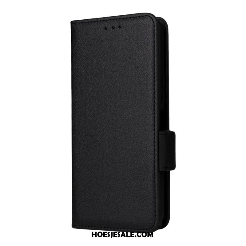 Folio-hoesje Sony Xperia 1 Vii Telefoonhoesje Lychee-textuur Met Riem