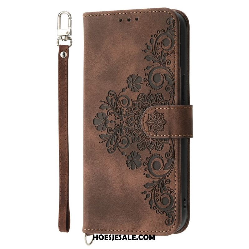 Folio-hoesje Sony Xperia 1 Vii Telefoonhoesje Suède Kanteffect