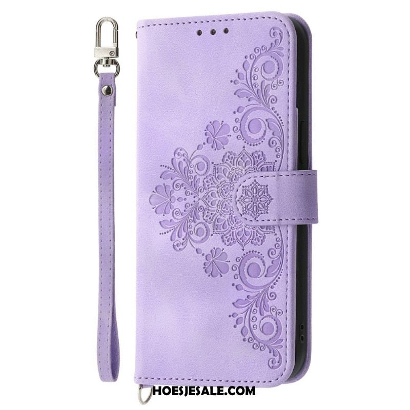 Folio-hoesje Sony Xperia 1 Vii Telefoonhoesje Suède Kanteffect