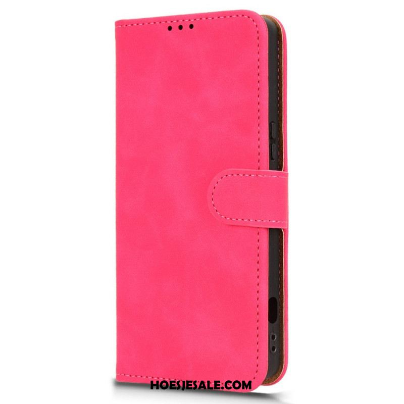 Folio-hoesje Sony Xperia 1 Vii Telefoonhoesje Suède-effect