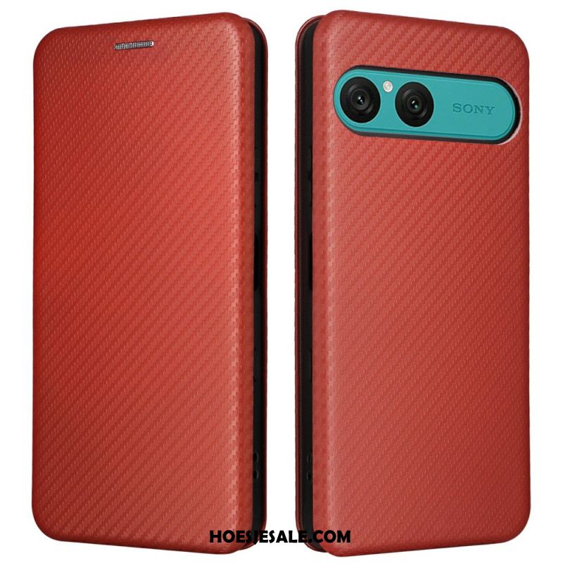 Folio-hoesje Sony Xperia 10 Vii Koolstofvezel