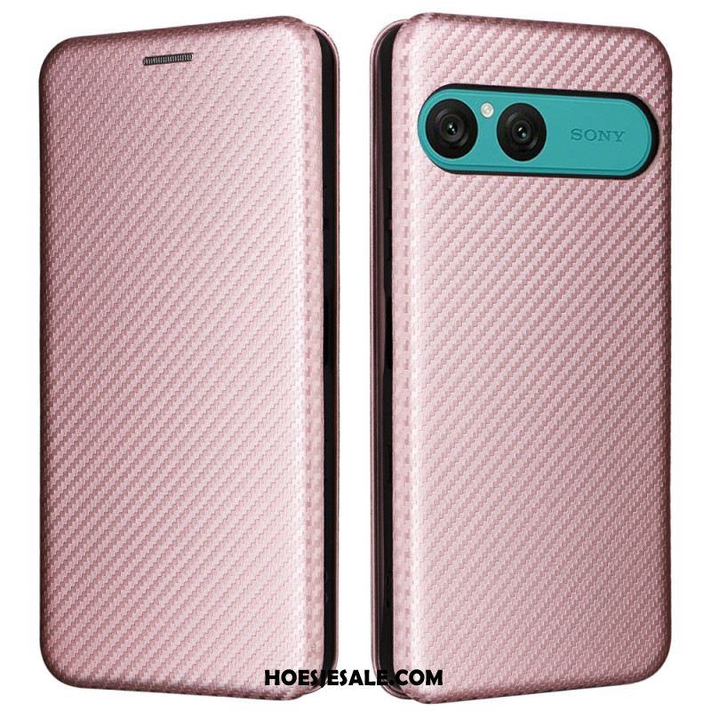 Folio-hoesje Sony Xperia 10 Vii Koolstofvezel
