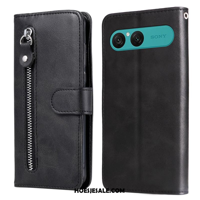 Folio-hoesje Sony Xperia 10 Vii Telefoonhoesje Vak Met Rits