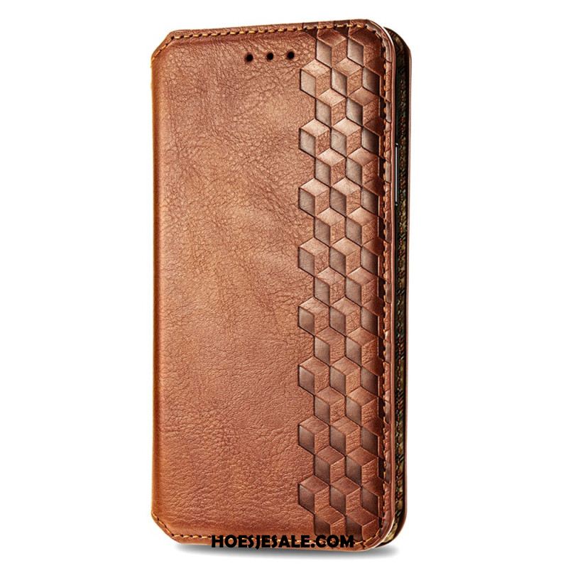 Folio-hoesje Voor Samsung Galaxy A16 5g Vintage Fries Suède Effect