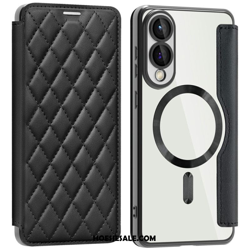 Folio-hoesje Voor Samsung Galaxy S25 5g Edge Gewatteerd Magsafe-compatibel