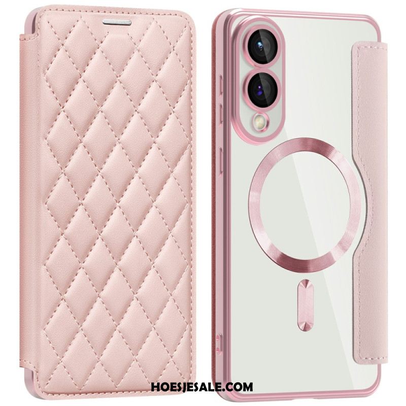 Folio-hoesje Voor Samsung Galaxy S25 5g Edge Gewatteerd Magsafe-compatibel