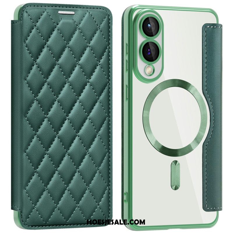 Folio-hoesje Voor Samsung Galaxy S25 5g Edge Gewatteerd Magsafe-compatibel