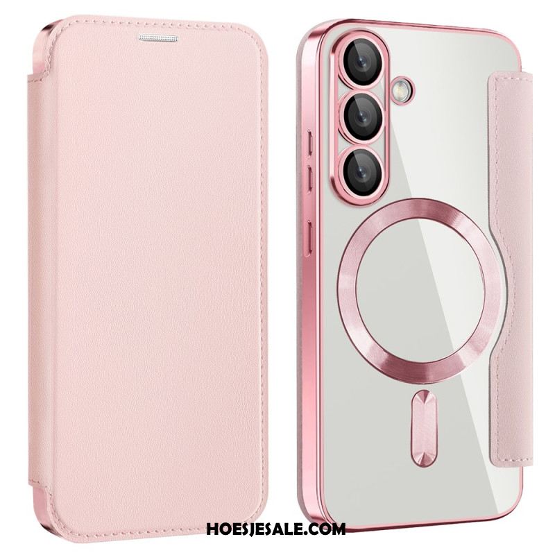 Folio-hoesje Voor Samsung Galaxy S25 5g Leer-effect Compatibel Met Magsafe En Rfid-blokkering