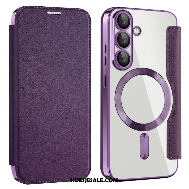 Folio-hoesje Voor Samsung Galaxy S25 5g Leer-effect Compatibel Met Magsafe En Rfid-blokkering