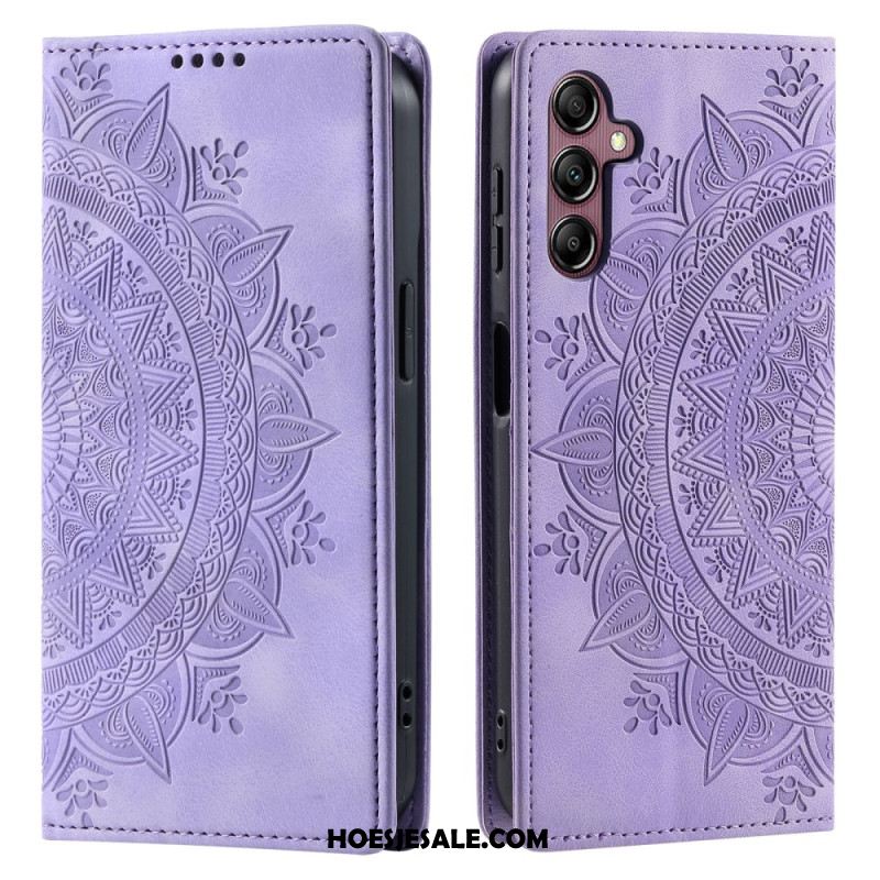 Folio-hoesje Voor Samsung Galaxy S25 5g Mandala-patroon Met Suède-effect