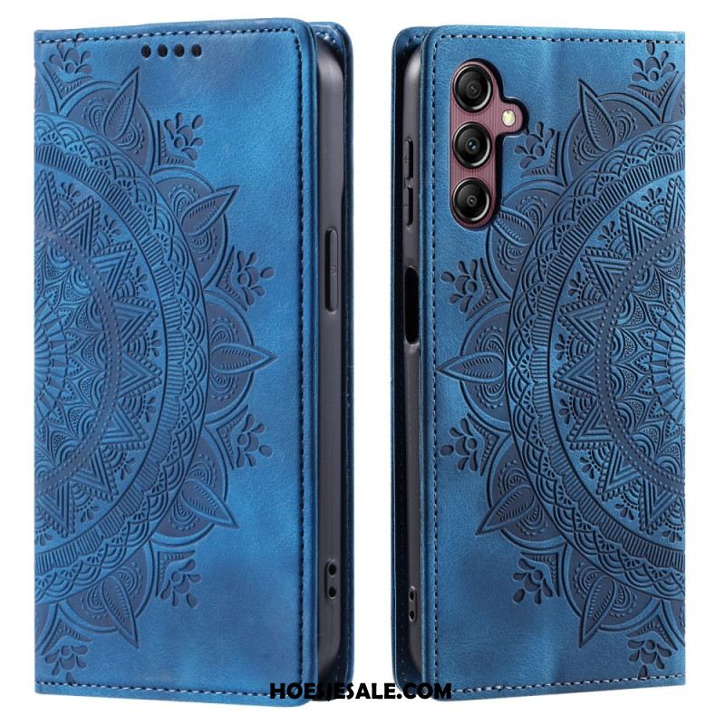 Folio-hoesje Voor Samsung Galaxy S25 5g Mandala-patroon Met Suède-effect
