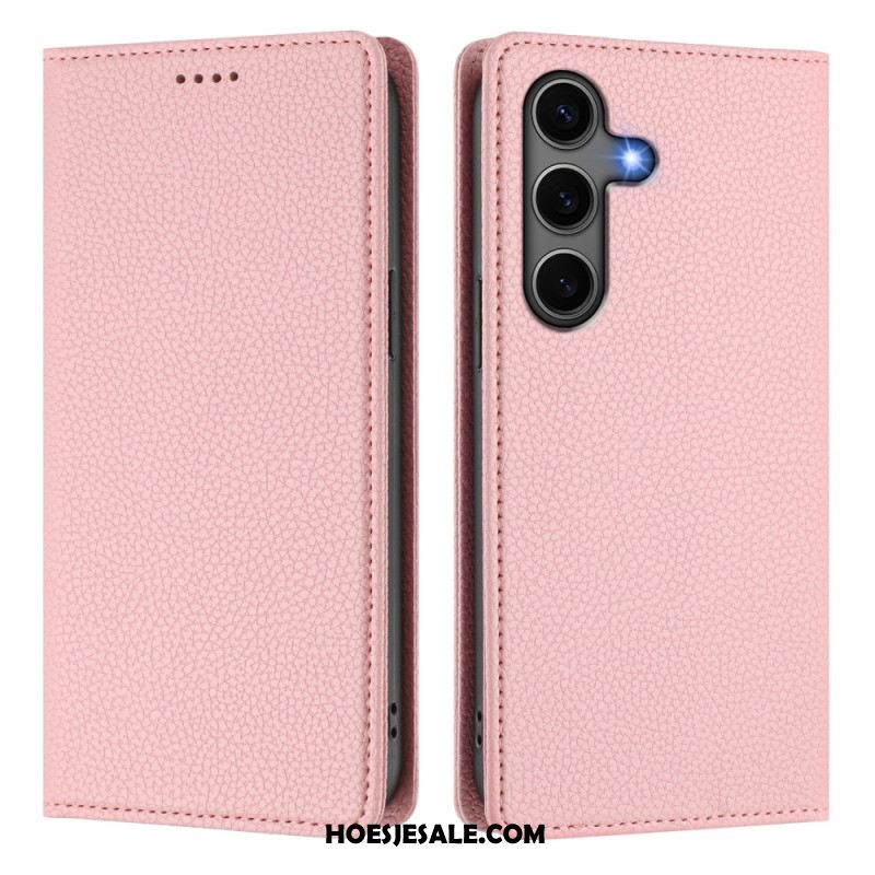 Folio-hoesje Voor Samsung Galaxy S25 5g Rfid-blokkering Met Lychee-textuur